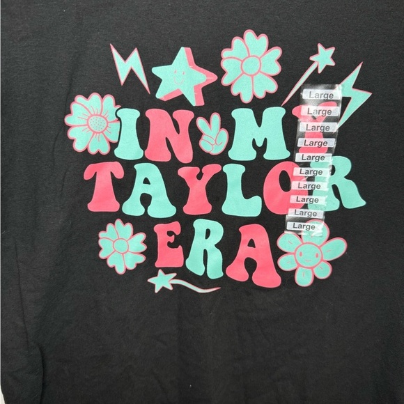 “In My Taylor Era” Black Graphic T-Shirt - Picture 4 of 5
